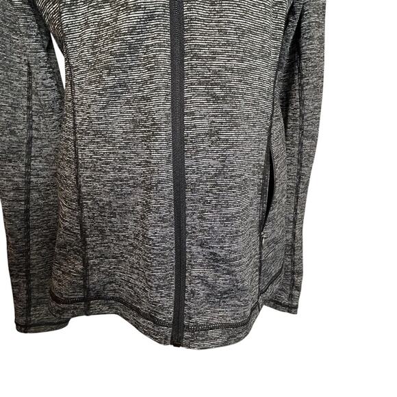 Tek Gear Jacket Womens Size S Dry Tek Full Zip Gray Black Space Dye Workout - Picture 6 of 9